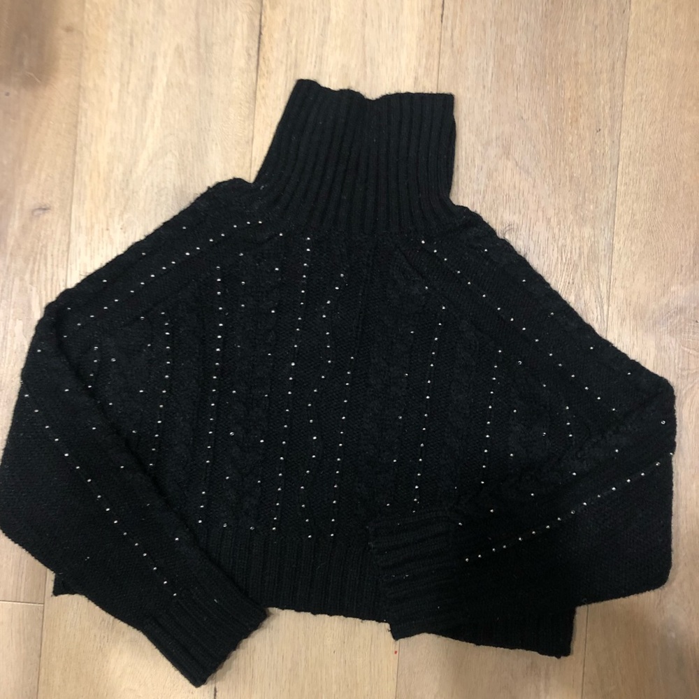 Zara Knitted Turtle Crop Sweater